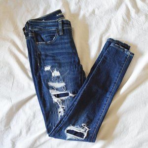 AEO Ne(x)t Level Stretch Distressed Skinny Jeans